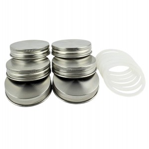 Stainless Steel Mason Jar Lids, Storage Caps with Silicone Seals for Wide Mouth Size Jars, Polished Surface