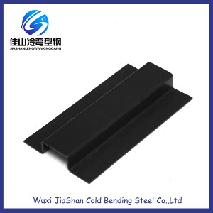 Outside Bend Channel Steel Powder Coated Spray painting Black
