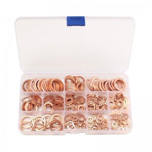 280pcs Flat Ring Hydraulic Fittings Set Assorted Solid Copper Crush Washers Seal