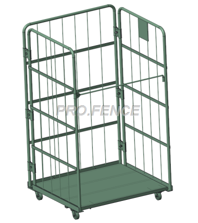 Heavy duty roll cage trolley for material transportation and storage（3 Sided） Featured Image