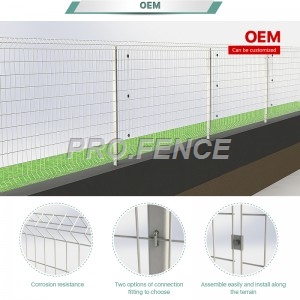 L-shaped welded wire mesh fence for architectural buildings