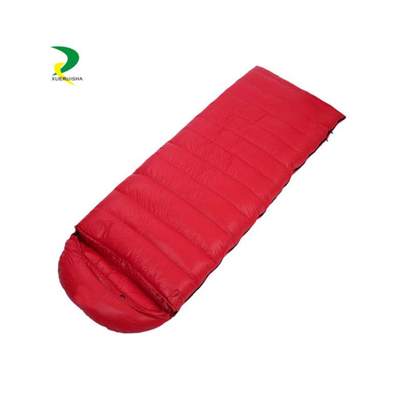 Solid color splicable single envelope sleeping bag with detachable hat OEM Featured Image