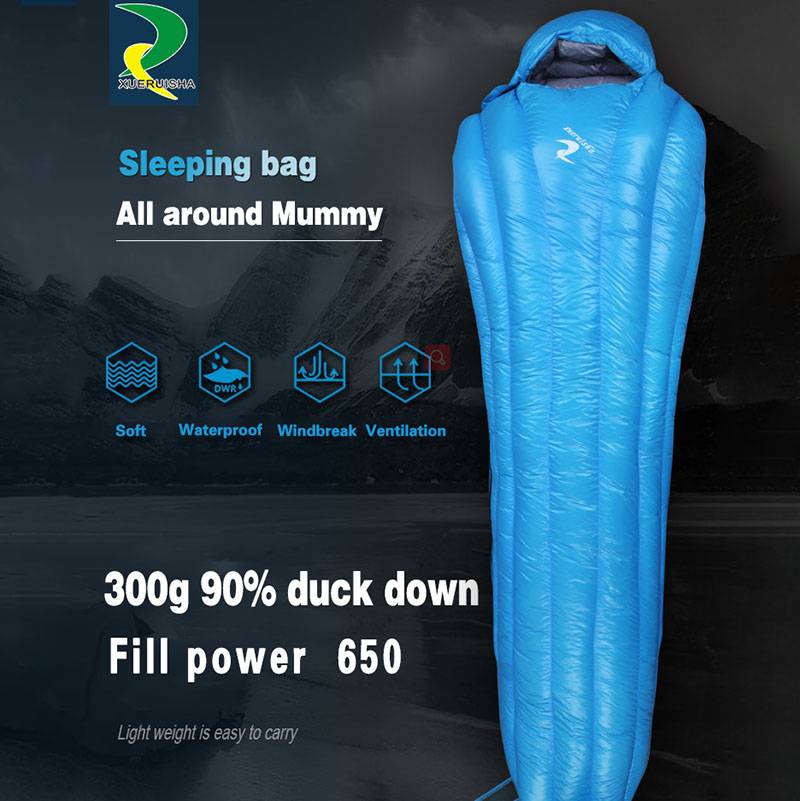 2020 New design manufacturer light luxury comfortable packable duck down sleeping bag