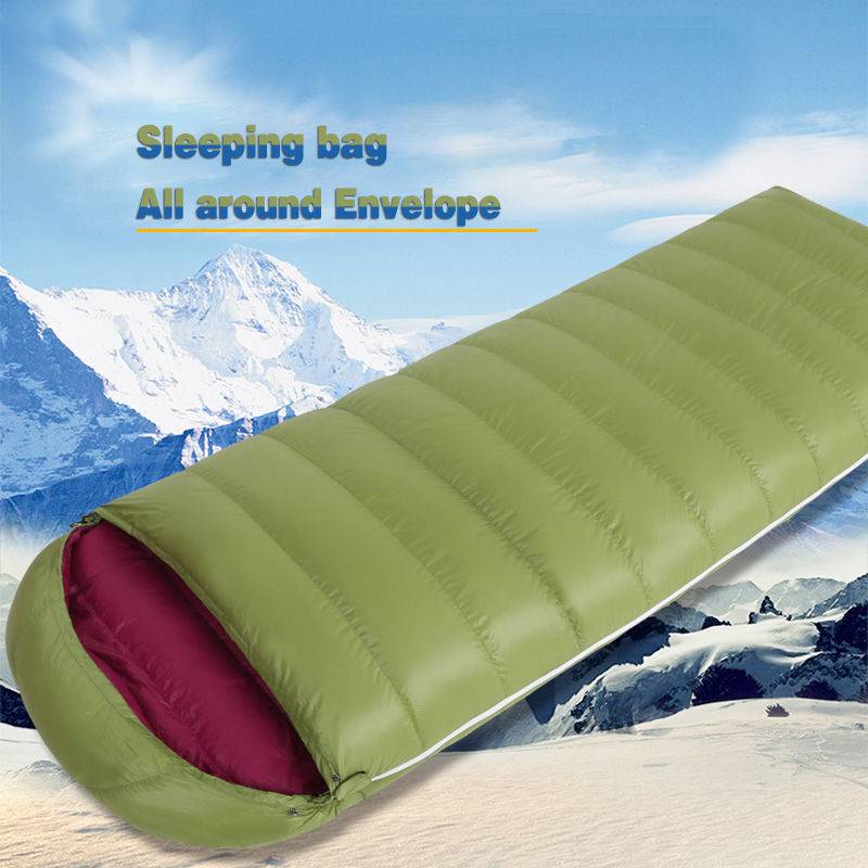 Single Envelope Splicable Sleeping Bag with Solid Color for Spring and Autumn Featured Image