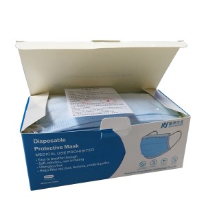 CE Manufacturer Disposable Non Woven Tasteless No Irritation 3 Ply Medical Face Mask