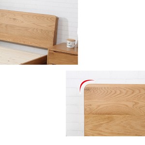 High box bed solid wood double bed storage bed#0111