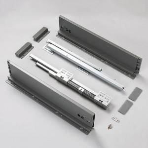 118mm metal box drawer slide slim drawer system