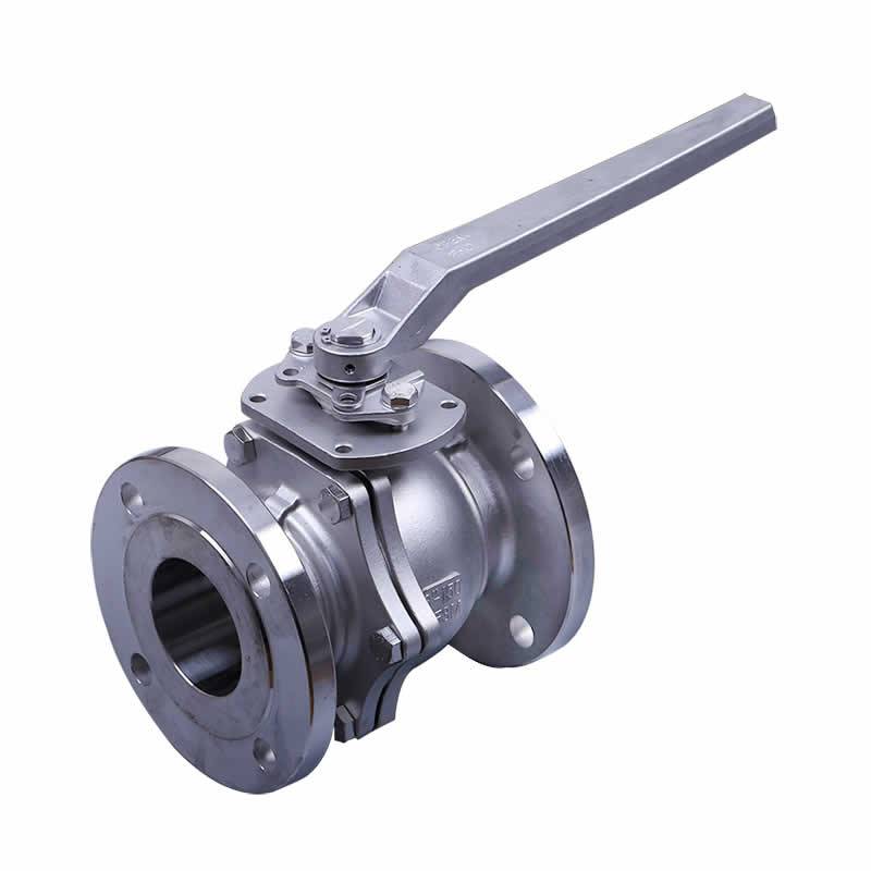 2PC flange ball valve with mounting pad 300LBS