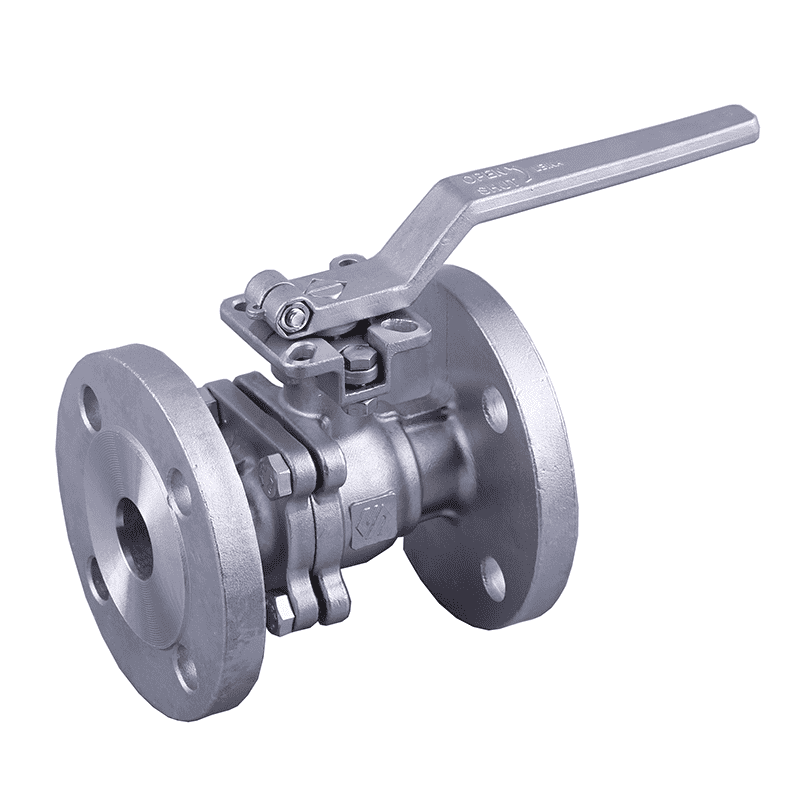 2PC flange ball valve with direct mounting pad 10K
