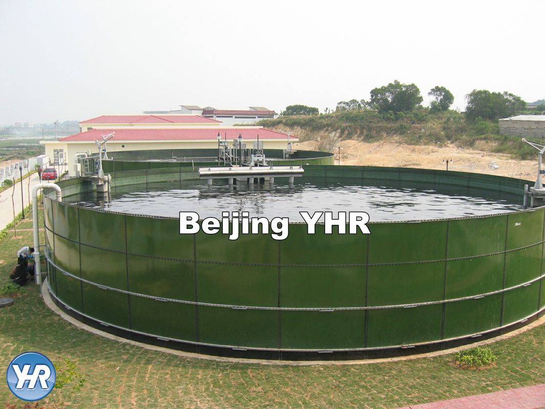 Domestic Wastewater Treatment Reactor , Dark Green Wastewater Storage Tank