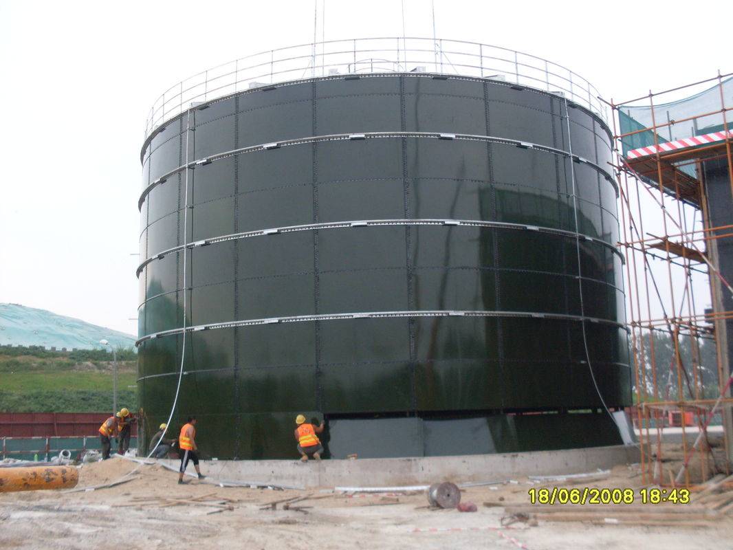 Enamel Coating Steel Biogas Storage Tank Around 6.0 Mohs Hardness