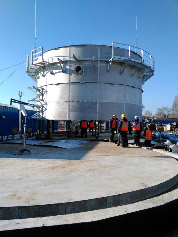 Food Industry Waste Bolted Steel Tanks , Stainless Steel Storage Tanks