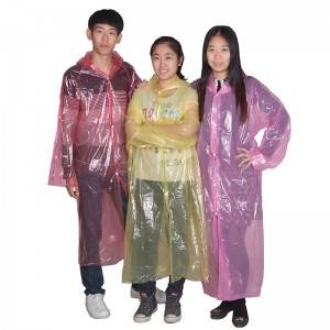 Disposable PE raincoat