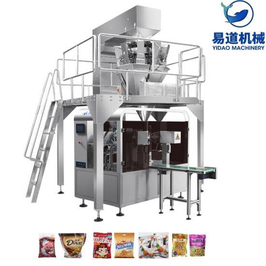 Automatic Stand up Pouch Zipper Doypack Packing/Packaging Machine for Food