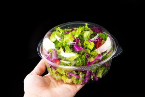 500g GLD-24DL Round 800ml vegetable salad clamshell containers