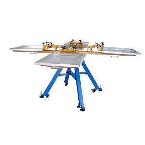 4 color and 4 station screen printing machine