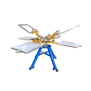 4 color and 4 station screen printing machine