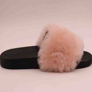 Lady Sheepskin Slipper with PVC sole