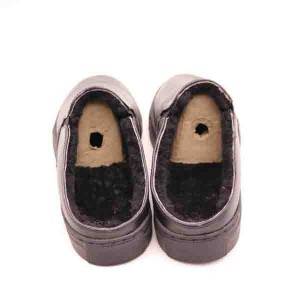 Men Leather Slipper with Vulcanized Sole