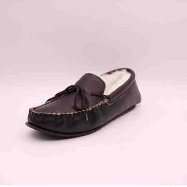 Men Leather Wool Moccasins Featured Image