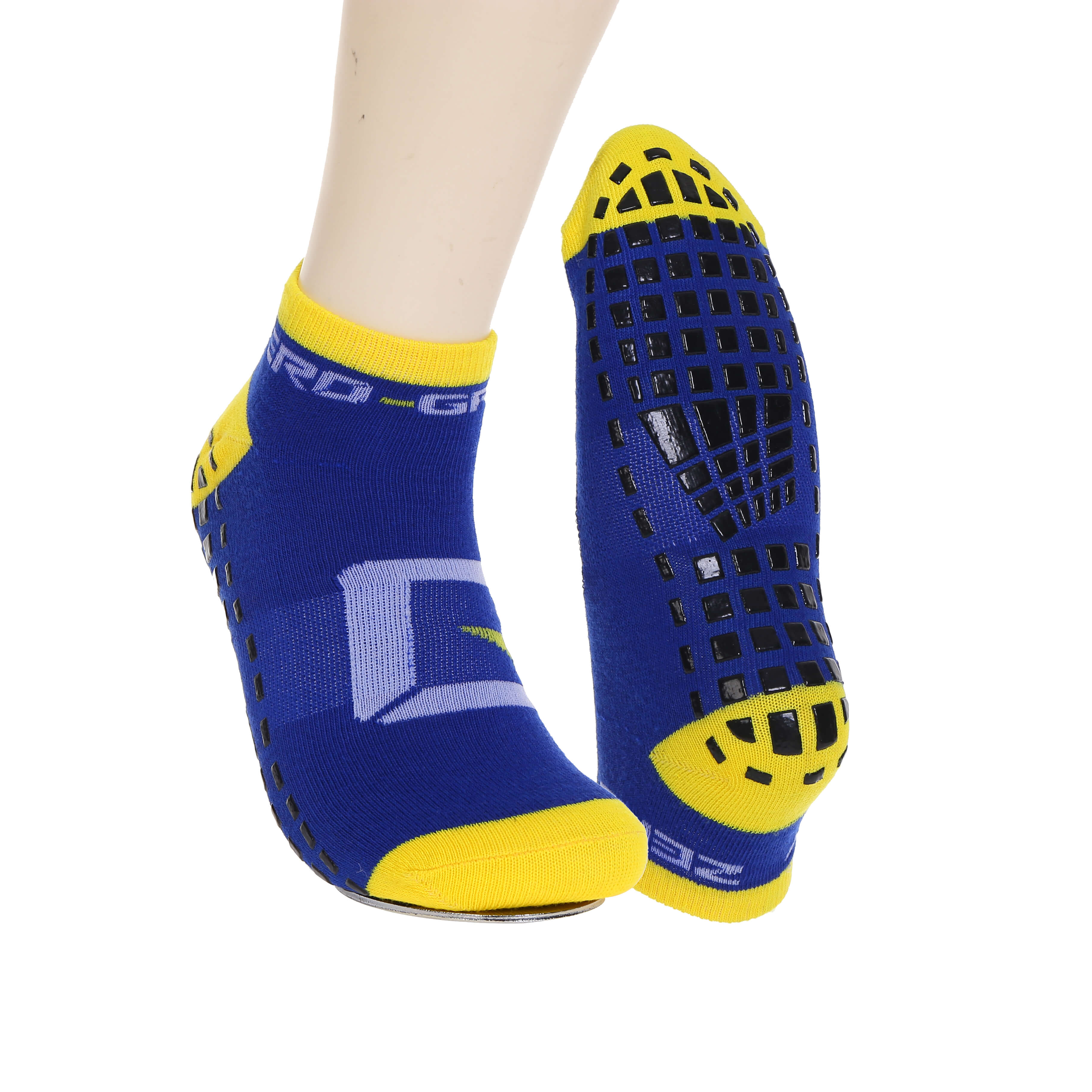 OEM Anti-Slip Grip Color Blocking Bulk Yoga Trampoline Socks