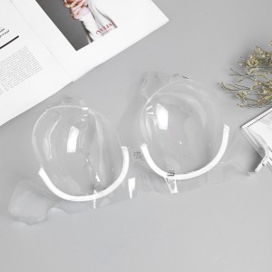 Transparent Gather Bras Women Invisible Underwear Sexy Deep V Push Up Disposable Bra