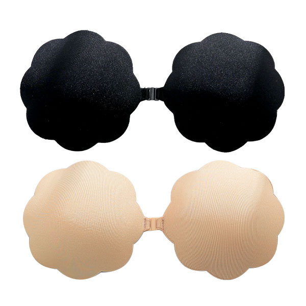 Silicone Strapless Adhesive Bra  Reusable Seamless Sticky Push Up Backless Invisible Bra for Women Flower-shape Featured Image