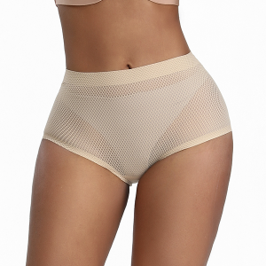 Honeycomb Grid Trim Brazilian Tight Butt Lift Panty Breathable Underwear Padding Enhancer Shaper For Women Plus Size