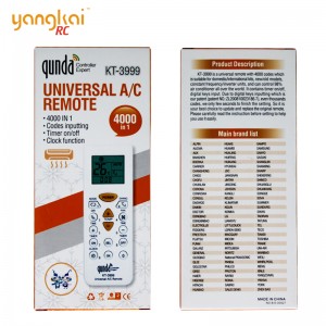 4000 in 1 Universal A/C Remote KT3999