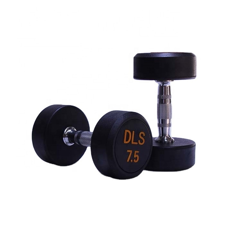 DLS rubber coated fixed dumbbells