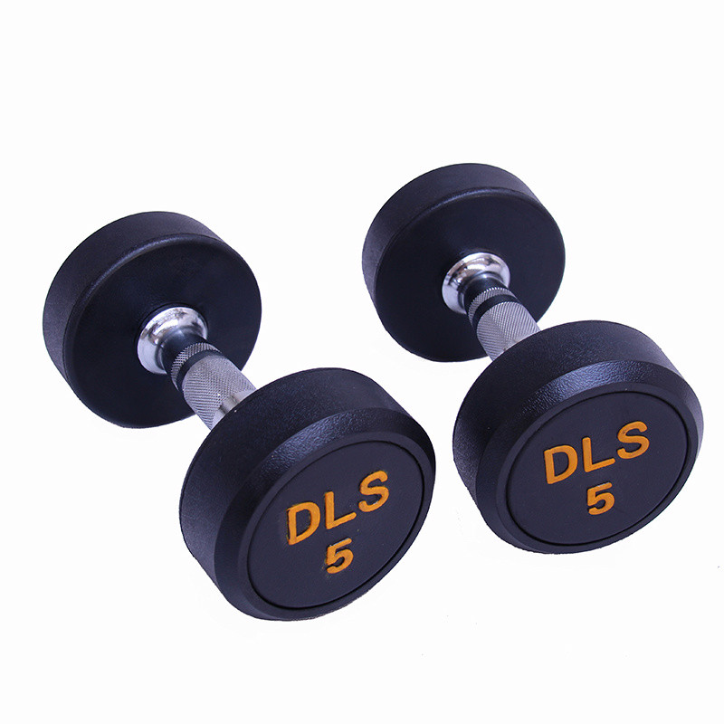 DLS rubber coated fixed dumbbells
