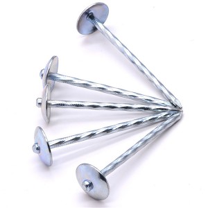 Direct factory  Q235 galvanized corrugated sheet nail Q195 twisted shank umbrella head roofing nail