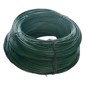 Low carbon steel wire with plastic coated pvc wire/pvc coated iron wire