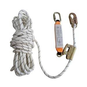 Yanrui safety lanyard with energy absorber and rope grab