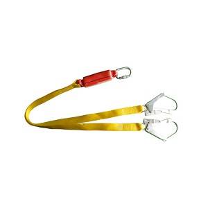 Energy absorber safety lanyardfall protection in yellow webbing belt