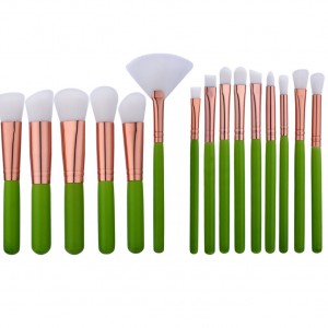 Hot Selling Professional New 15Pcs Vegan Natural Makeup Brush Set