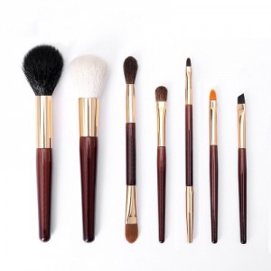 7PCS Portable Travel Makeup Brush Set Customize Powder Brush with bag