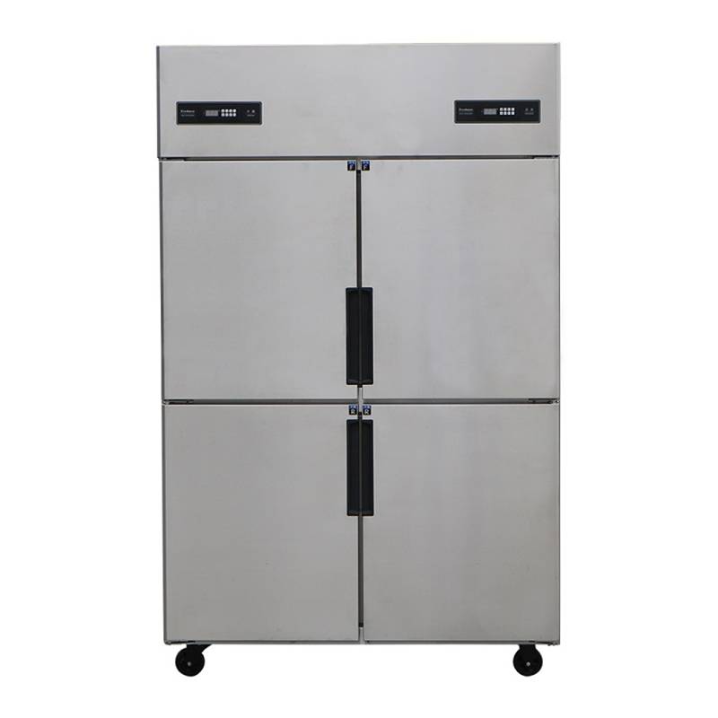Commercial Stainless Steel Industrial 4 Doors Refrigerator and Upright Freezer