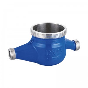 ZF1001  Stainless Steel Normal Mechanical watermeter body blue colour