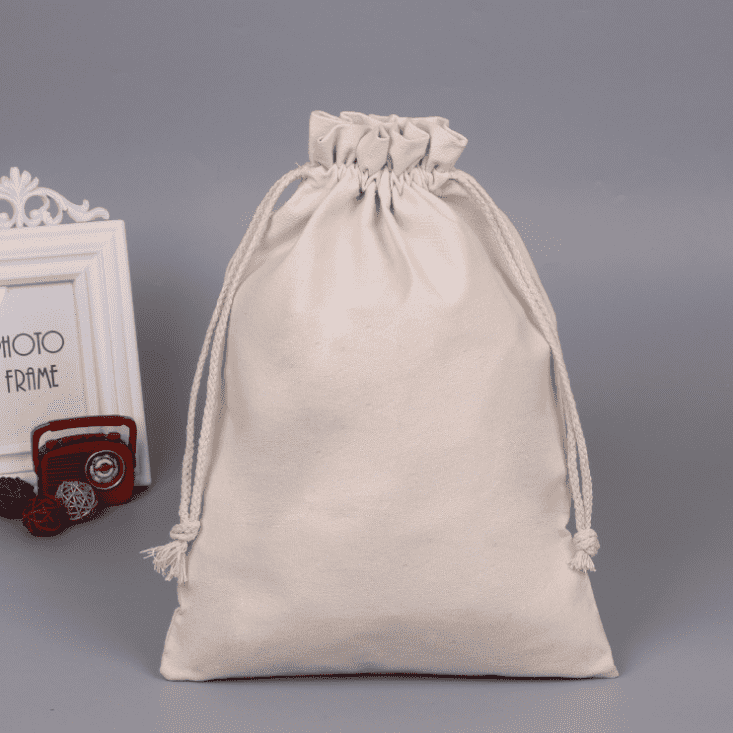 Personalized Drawstring bag natural gift storage drawstring canvas bag Featured Image