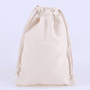 Drawstring bag natural color blank cotton drawstring pocket creative canvas bundle pocket can print logo