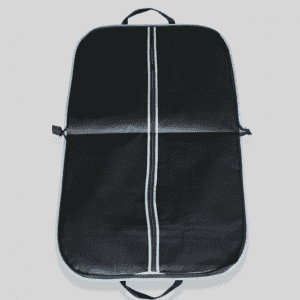 Custom Zipper Foldable Non Woven Foldable Suit Clothing Cover Bag Black Polypropylene Non Woven Garment Bag Wholesale