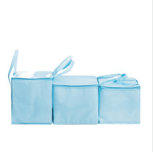 Zipper Pink Blue Nonwoven Thermal Bag Take Out Seafood Cake Bag Non Woven Insulation Bag For Food