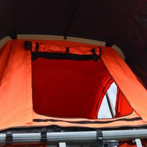 Soft car rooftop tent- folding manually with cornice
