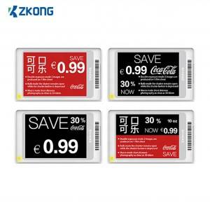 zkong digital price tag E-INK bluetooth 5.0 NFC electronic shelf label for retail sunpermarket