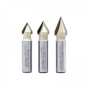 V-Groove Router Bits 45-60-Degree 1/4,1/2-Inch Shank 1/2-7/8-inch Cutting Diameter and 10.90 -26.79mm Cutting Length