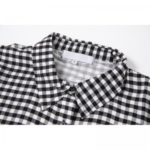 2020 modern basic long sleeve front button fastening check print rayon shirt women wholesale