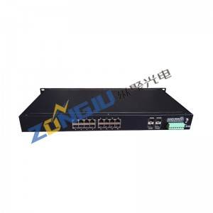 Managed 16 Port Industrial Ethernet Switch with 4 SFP ZJ7416G-SFP