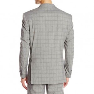 Blazer Men Casual Suit Jacket men blazer Wholesale Grey Plaid slim busniess fit Wedding tuxedo men Suits