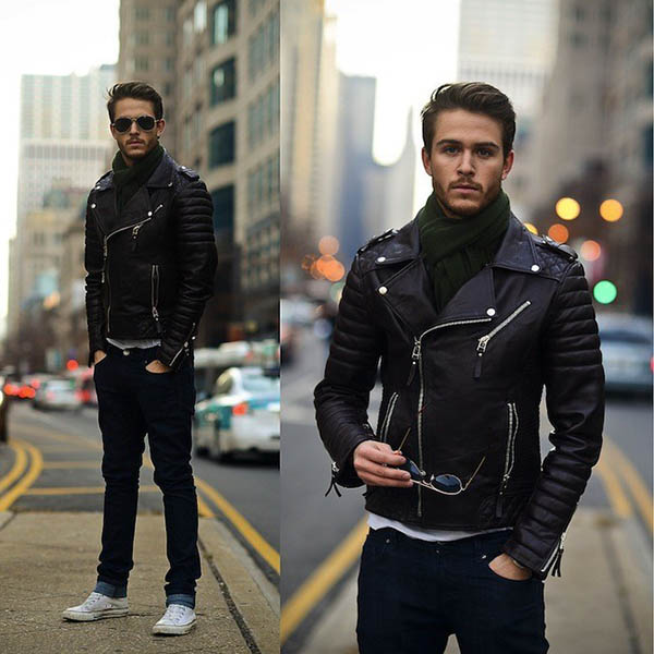 Mens biker leather jacket, Mens fashion black motorcycle jacket, Mens jackets Featured Image